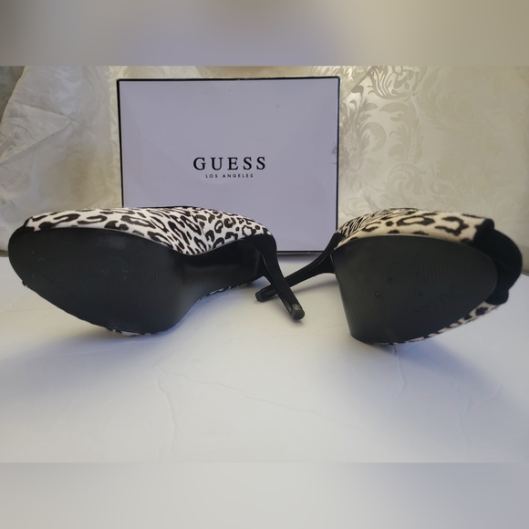 Guess Women's Honorayly Calf Hair Slip on Dress Heels Black Size 8,5 Never worn - Picture 6 of 16